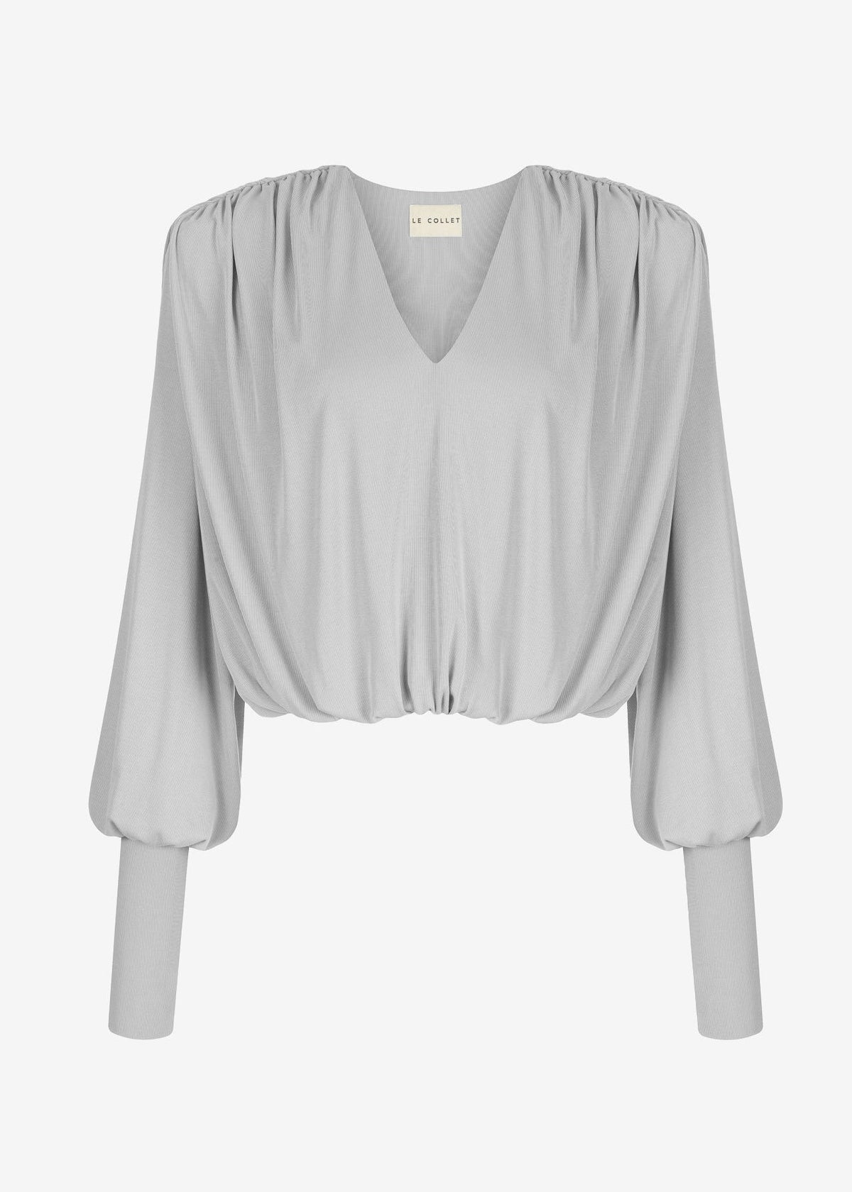 BLUZKA SOLANGE LIGHT GREY LECOLLET