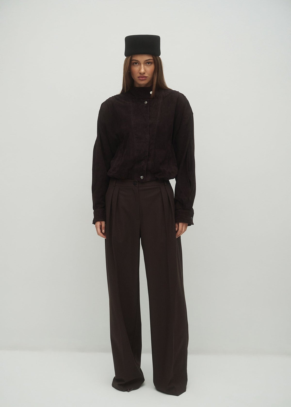 KURTKA ORLANDO BROWN SUEDE LECOLLET