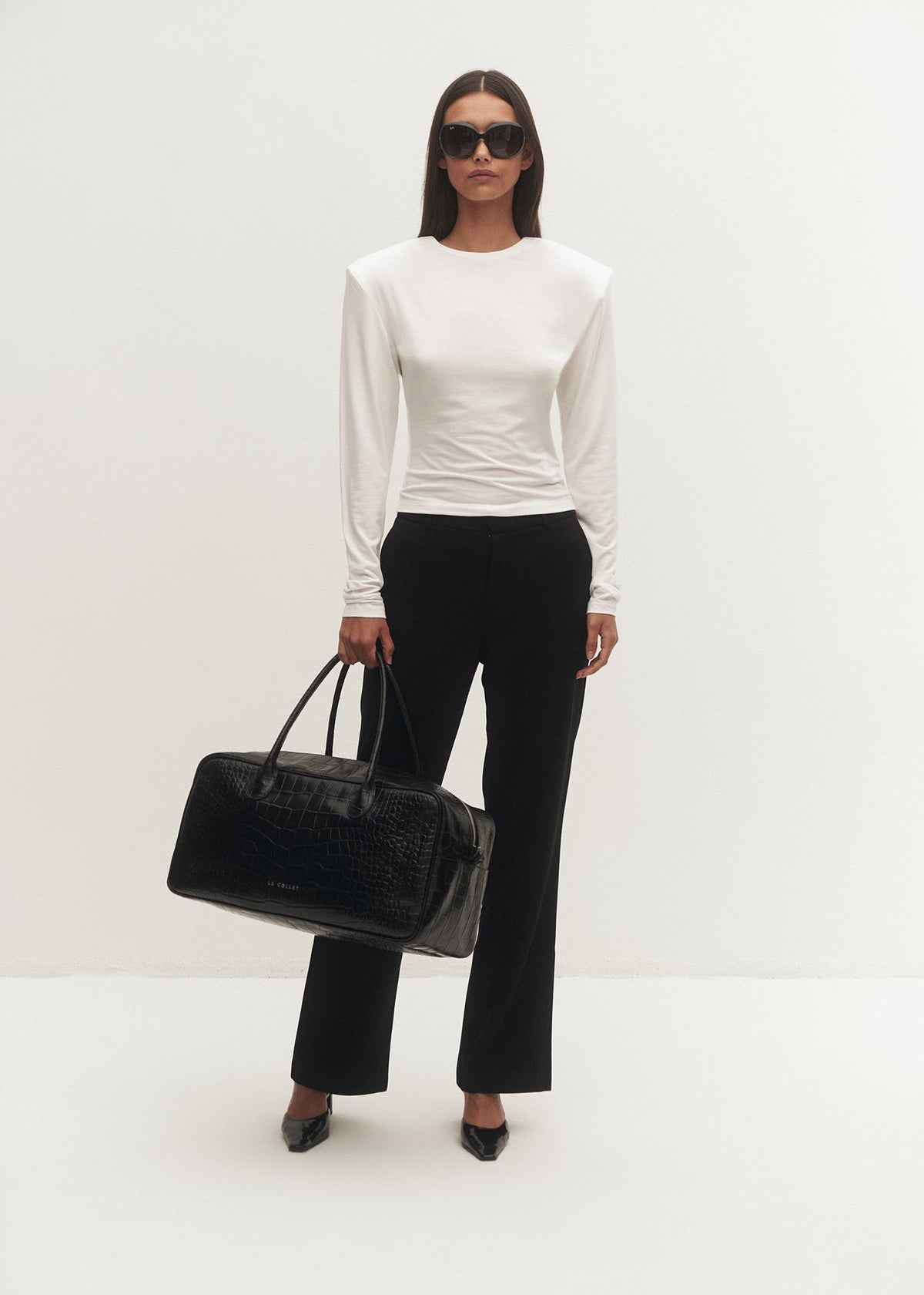 TORBA VERONA CROCO BLACK LECOLLET
