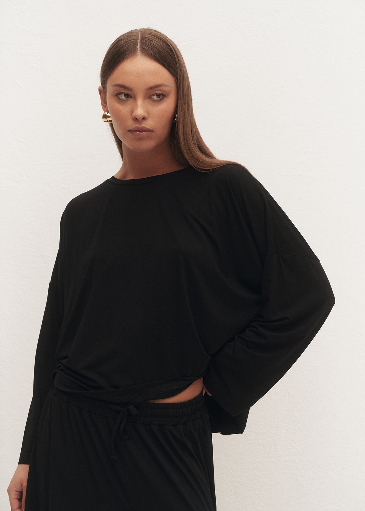 LONGSLEEVE TONIA BAMBOO BLACK LECOLLET
