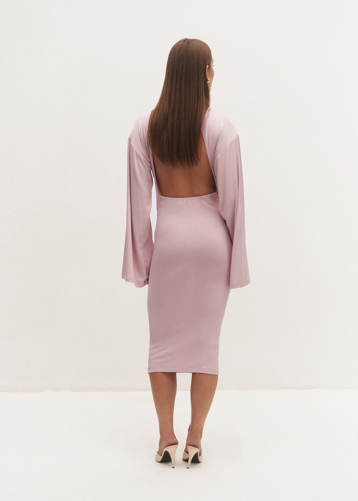 SUKIENKA AURI BACKLESS POWDER PINK LECOLLET
