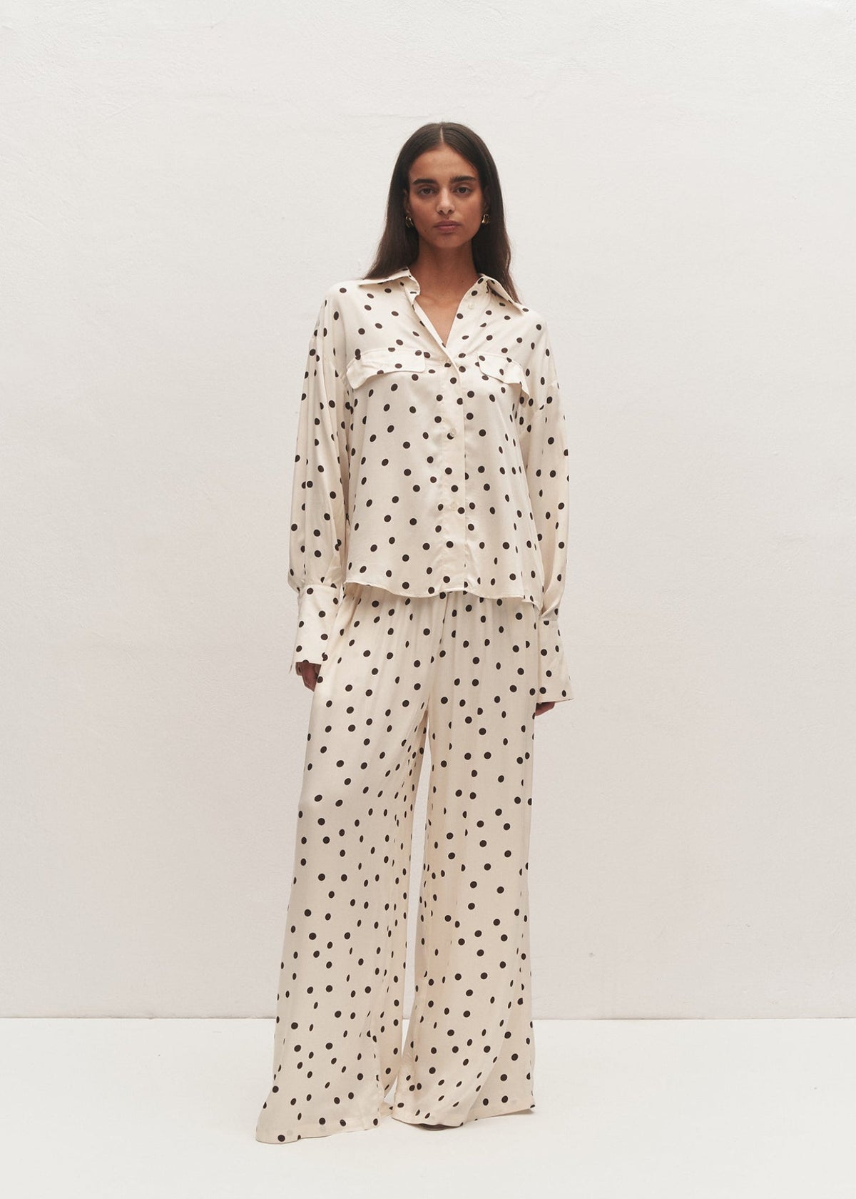 KOSZULA MARIA BROWN DOT LECOLLET