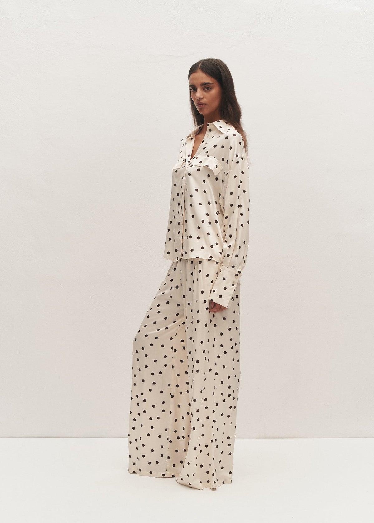 KOSZULA MARIA BROWN DOT LECOLLET