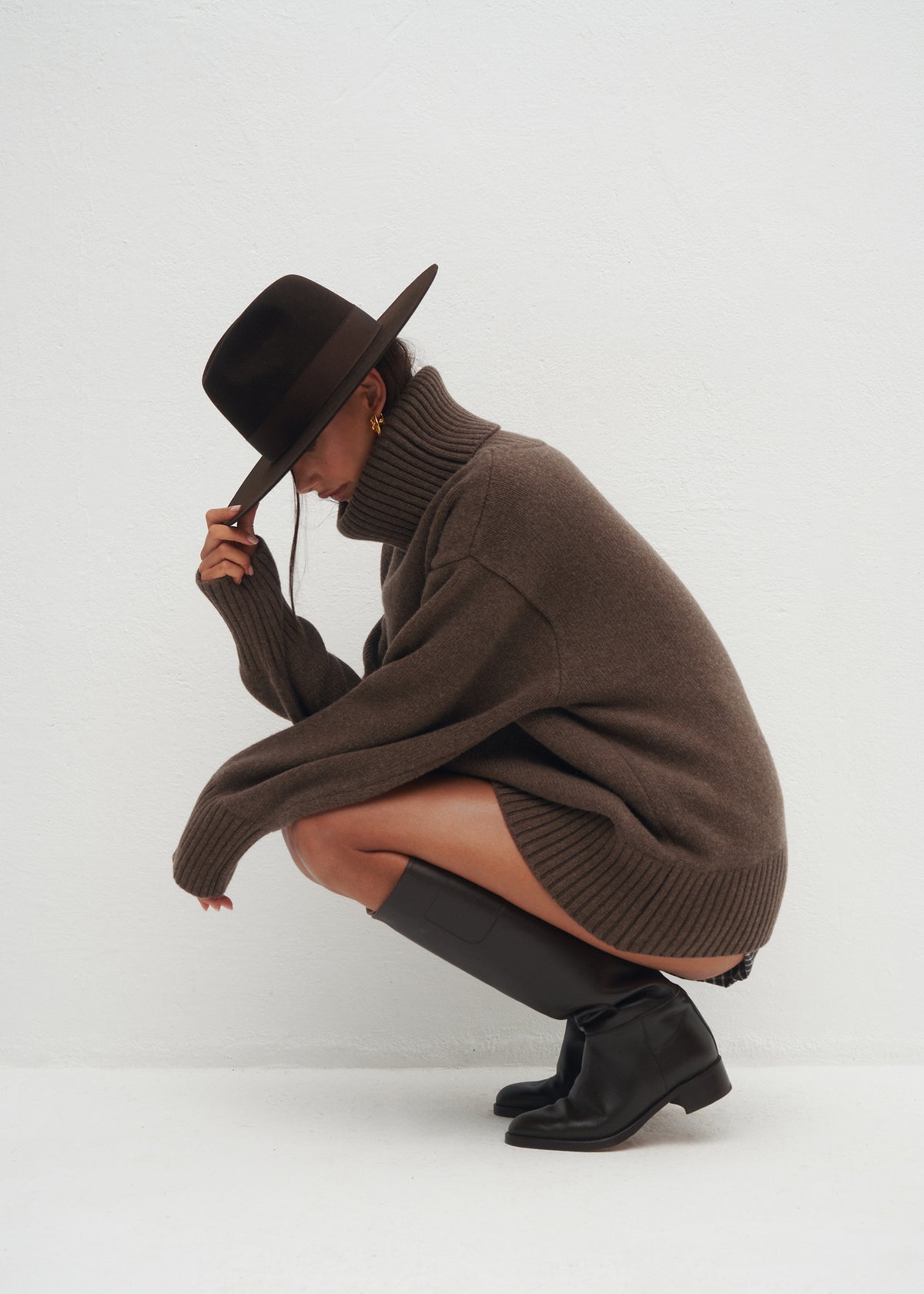 GOLF AMOR WOOL BROWN